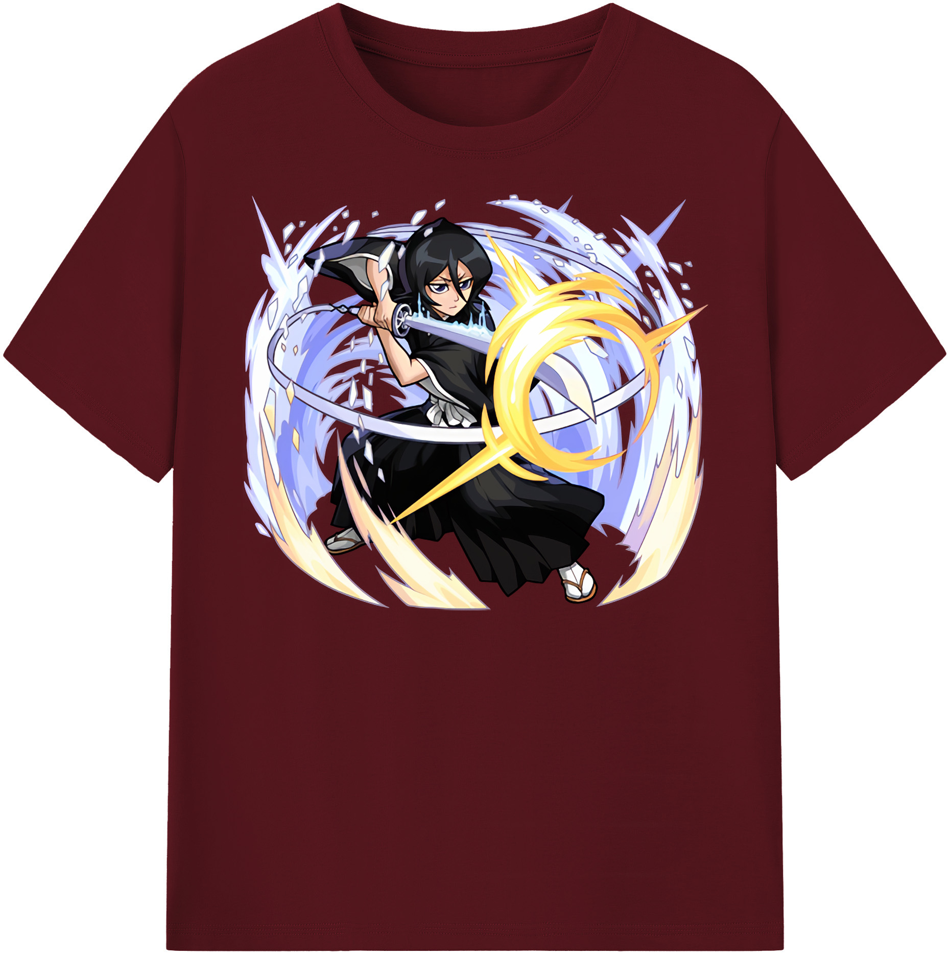 （画像用） ブリーチ 朽木ルキア BLEACH Kuchiki Rukia 綿100％半袖Tシャツ（フロントプリント）